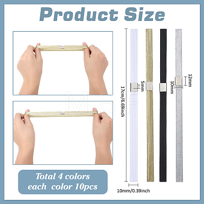 40Pcs 4 Colors Elastic Rubber Cord HJEW-PH02432-1