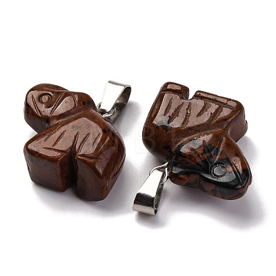 Natural Mahogany Obsidian Pendants G-B127-05P-05-1