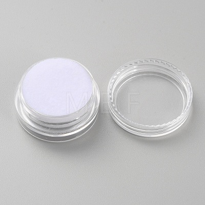 Round Transparent Plastic Loose Diamond Storage Boxes with Screw Lid and Sponge Inside CON-WH0088-48B-01-1