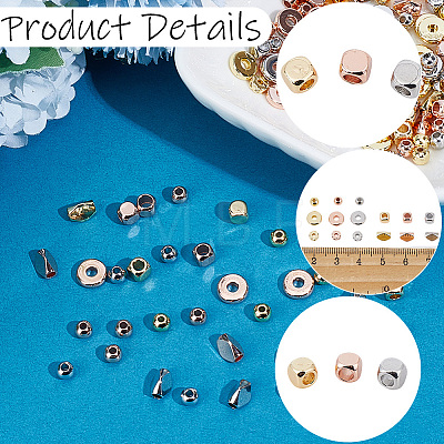 171Pcs 15 Styles Brass & Cubic Zirconia Beads Findings Kits KK-BBC0025-83-1