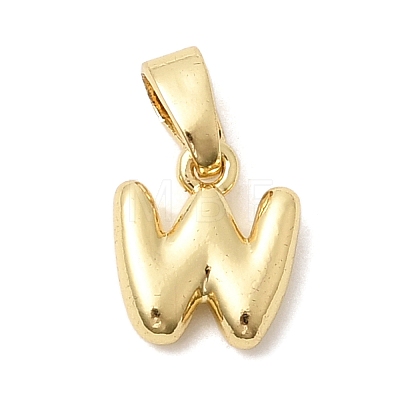 Brass Letter Charms KK-G554-22G-W-1