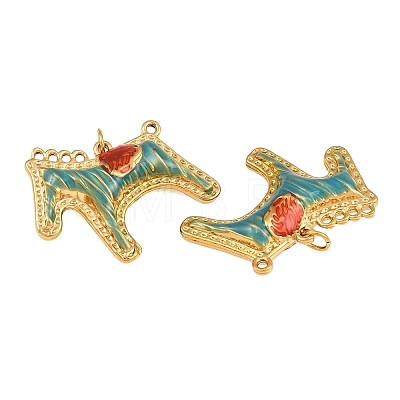 304 Stainless Steel Enamel Pendants SA-CBAF5D5-03G-1