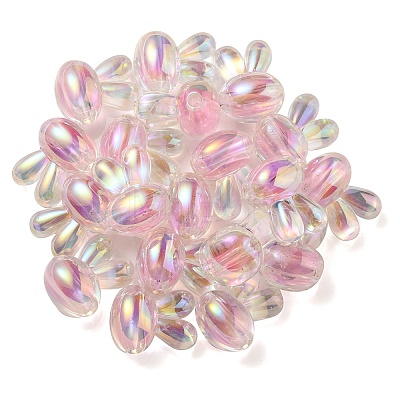 UV Plating Rainbow Iridescent Acrylic Beads X1-PACR-E001-05H-1