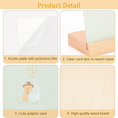 5 Inch Horizontal Desk Photo Frame DIY Kit DIY-WH0319-63-1