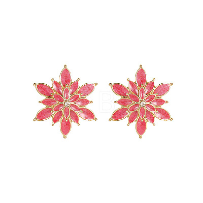 Alloy Enamel Stud Earrings WG34768-03-1