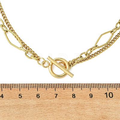 304 Stainless Steel Curb Chain & Figaro Chain Necklaces NJEW-JN06022-1