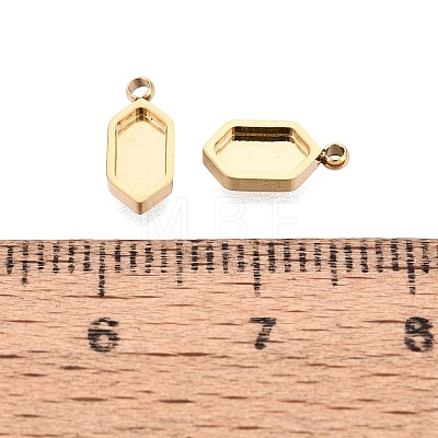 304 Stainless Steel Pendant Cabochon Component STAS-Q113-24A-G-1