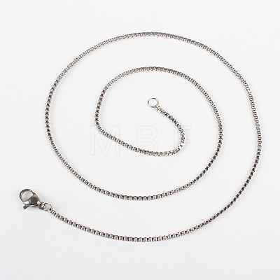 304 Stainless Steel Box Chain Necklace Making STAS-P046-06P-1