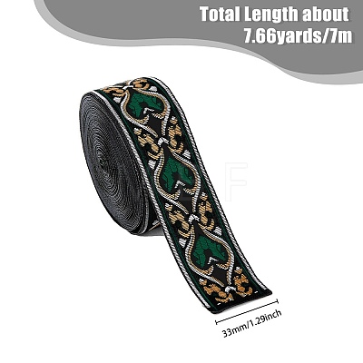 Ethnic style Embroidery Polyester Ribbons OCOR-WH0077-27A-1
