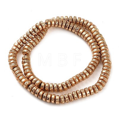 Electroplated Natural Lava Rock Beads Strands G-I360-A02-02-1