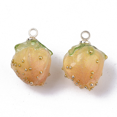 Handmade Flower Epoxy Resin Pendants KY-S163-103E-1