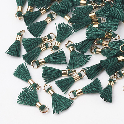 Polycotton(Polyester Cotton) Tassel Pendant Decorations FIND-S275-08G-1