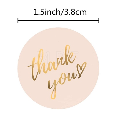 4 Colors Thank You Stickers Roll STIC-PW0006-017-1