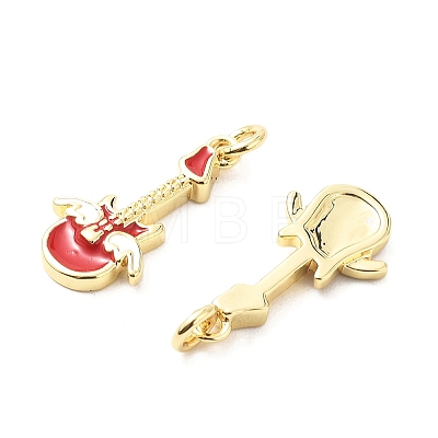 Brass Enamel Pendants KK-L237-011G-1