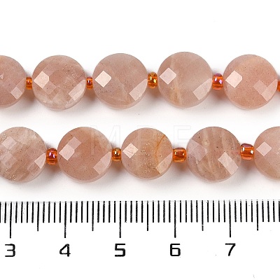 Natural Peach Moonstone Beads Strands G-B094-A04-01-1