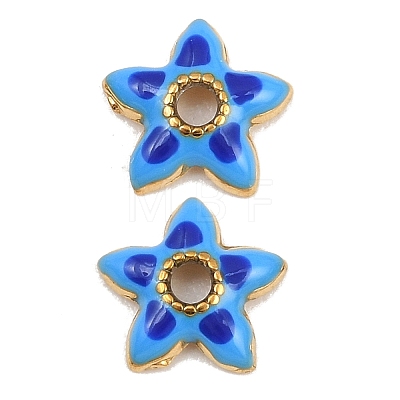 304 Stainless Steel Enamel Bead Cap SA-CBAA937-12G-01-1