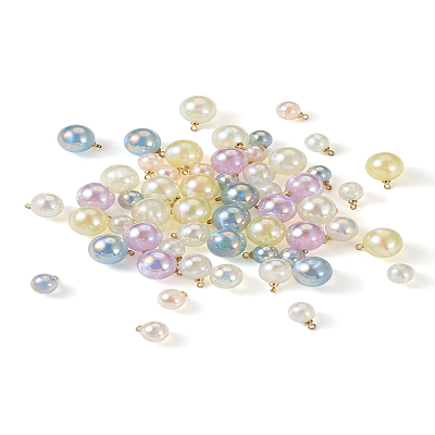 Craftdady 64Pcs 8 Style ABS Plastic Imitation Pearl Charms PACR-CD0001-03-1