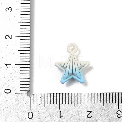 Spray Painted Alloy Pendants PALLOY-S038-05A-1