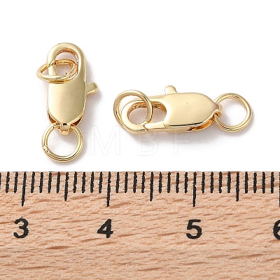 Rack Plating Brass Lobster Claw Clasps KK-F090-24LG-02-1