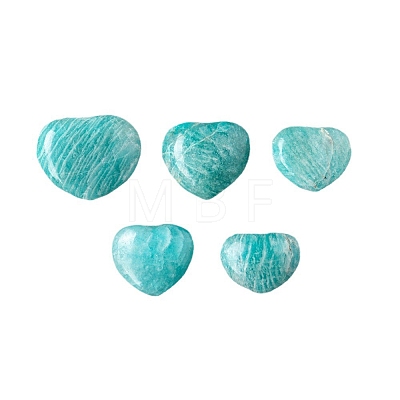 Natural Amazonite Heart Palm Stones PW-WG21258-02-1