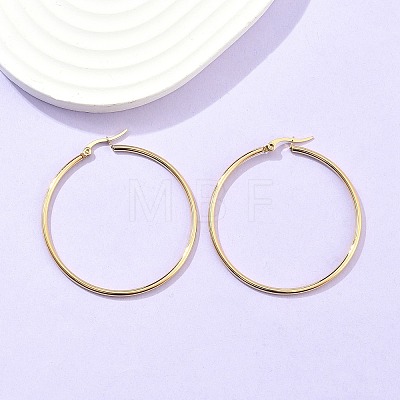 Ion Plating(IP) 304 Stainless Steel Hoop Earrings EJEW-N0016-11G-H-1