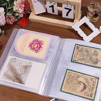 6 Inch Transparent PP Plastic Photocard Storage Albums AJEW-WH0696-614-1