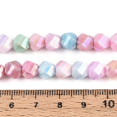Anti-Tarnish Electroplate Glass Beads Strands GLAA-T025-8mm-14A-1