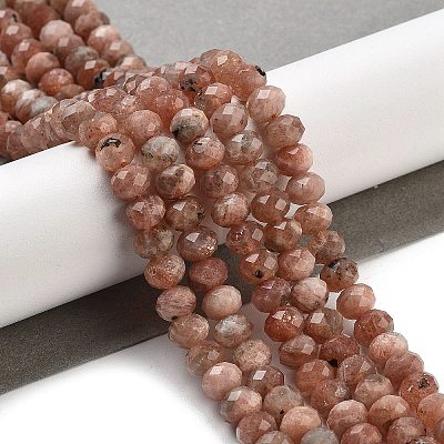 Natural Sunstone Beads Strands G-G140-B01-01-1