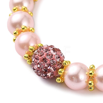 Glass Imitation Pearl Beaded Bracelets for Women BJEW-JB10034-02-1