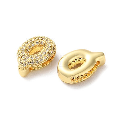 Rack Plating Brass Micro Pave Cubic Zirconia Slide Charms KK-C084-34G-Q-1