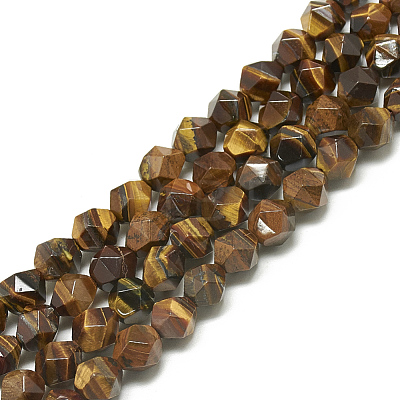 Natural Tiger Eye Beads Strands G-S300-86-8mm-1