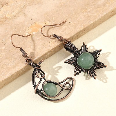 Natural Apatite Dangle Earrings G-H359-07R-07-1