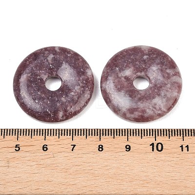 Natural Lepidolite Pendants G-K099-50mm-02-1