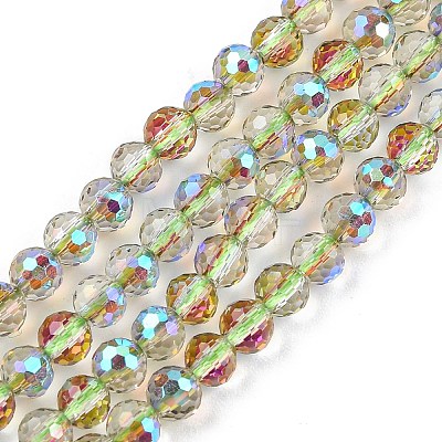 Electroplate Transparent Glass Beads EGLA-B013-02A-AB18-1