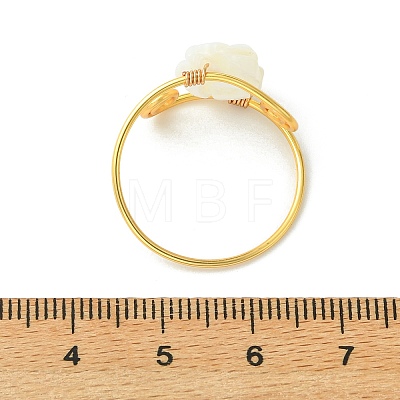 Natural Trochid Shell/Trochus Shell Finger Rings RJEW-JR01045-1