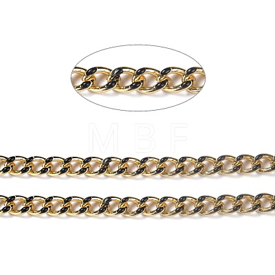 Golden Brass Enamel Curb Chain CHC-H103-07H-G-1