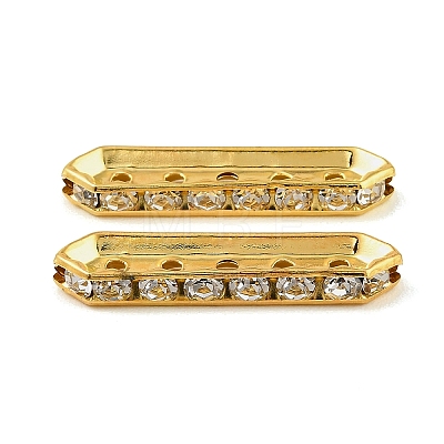 Brass Crystal Rhinestone Spacer Bars RB-T019-01A-G-1