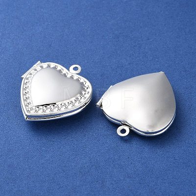 Rack Plating Brass Locket Pendants KK-F090-02S-1