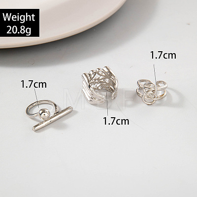 3Pcs Alloy Finger Rings Sets WG7802C-32-1