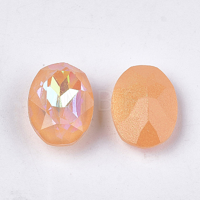 Pointed Back Resin Rhinestone Cabochons CRES-S379-13x18mm-C02-1