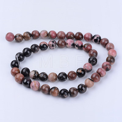 Natural Rhodonite Beads Strands X-G-Q462-10mm-25-1