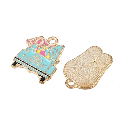 Alloy Enamel Pendants FIND-G100-04G-1