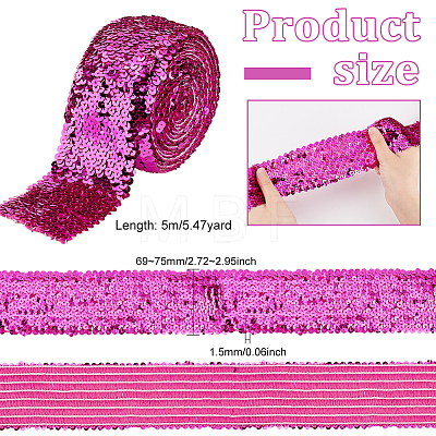 Plastic Paillette Elastic Beads OCOR-WH0077-45B-1