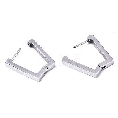 304 Stainless Steel Huggie Hoop Earrings X-STAS-R115-21P-1