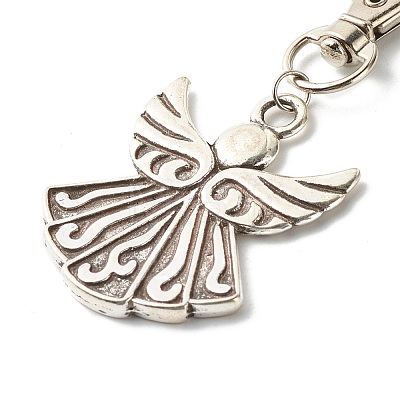Angel & Fairy Tibetan Style Alloy Keychain HJEW-JM00560-04-1