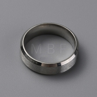 Matte Style 304 Stainless Steel Wide Band Finger Rings for Women Men RJEW-WH0009-14C-P-1