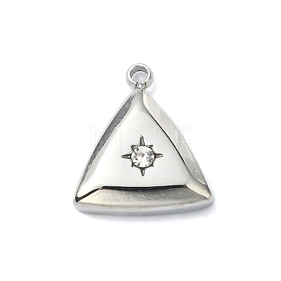 304 Stainless Steel Rhinestone Pendants STAS-L022-447P-1