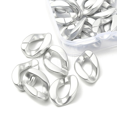 20Pcs Opaque Spray Painted Acrylic Linking Rings OACR-YW0001-53B-1