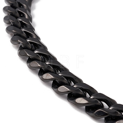 Ion Plating(IP) 304 Stainless Steel Curb Chains Necklace for Men Women NJEW-B083-03B-1