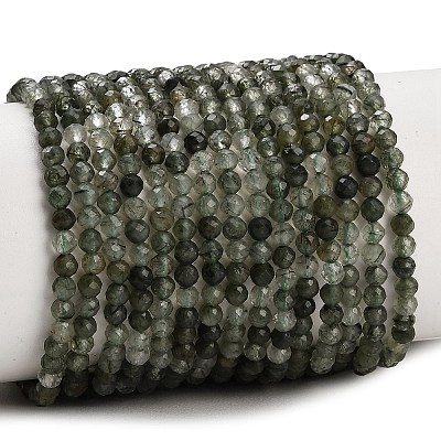 Natural Green Rutilated Quartz Beads Strands GG-CBA9722-A05-3mm-1